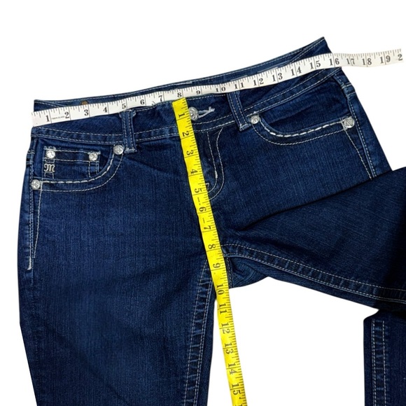 Miss Me Easy Skinny Stretch Jean 28 long rhinestone sequin embellishments - Picture 5 of 9